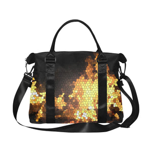 Feathery Flames Mosaic Large Capacity Duffle Bag (Model 1715)