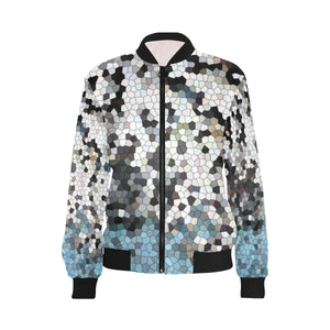 Moss Mosaic All Over Print Bomber Jacket for Women (Model H36)