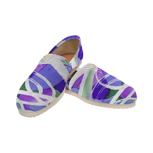 Abstract Circles Purple Unisex Classic Canvas Slip-On (Model 1206)