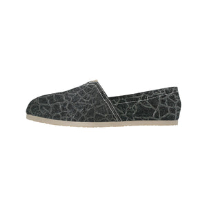 Crackle Black Unisex Classic Canvas Slip-On (Model 1206)