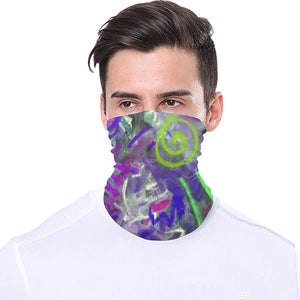 Graffiti Abstract Purple Multifunctional Headwear