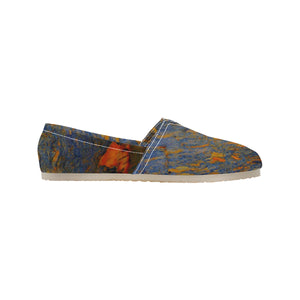 Marbled Abstract Orange Unisex Classic Canvas Slip-On (Model 1206)