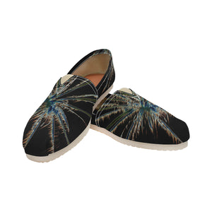 Fireworks Star Glowing Unisex Classic Canvas Slip-On (Model 1206)