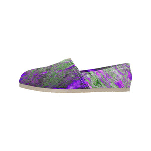 Marbled Abstract Purple Unisex Classic Canvas Slip-On (Model 1206)