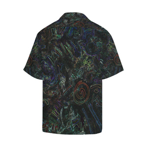 Graffiti Abstract Glowing Hawaiian Shirt (Model T58)