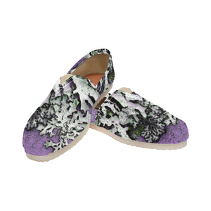 Moss Purple Unisex Classic Canvas Slip-On (Model 1206)