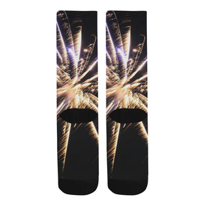 Fireworks Star Yellow Trouser Socks (For Men)