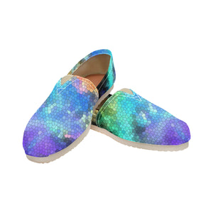 Splash of Color Negative Mosaic Unisex Classic Canvas Slip-On (Model 1206)