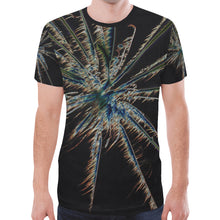 Load image into Gallery viewer, Fireworks Star Glowing New All Over Print T-shirt for Men (Model T45)