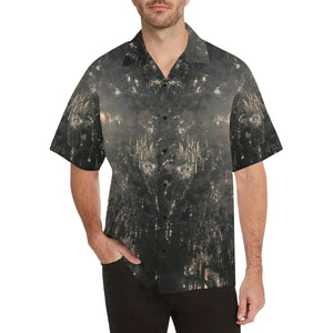 Fireworks Black Hawaiian Shirt (Model T58)