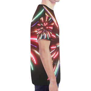 Fireworks Burst New All Over Print T-shirt for Men (Model T45)