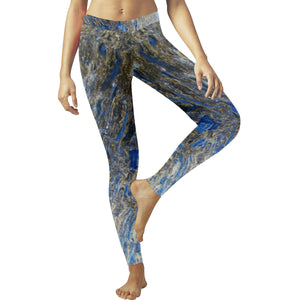 Marbled Abstract Negative Low Rise Leggings (Invisible Stitch) (Model L05)