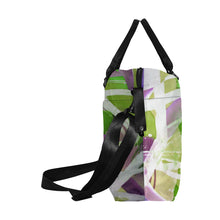 Load image into Gallery viewer, Abstract Circles Green Large Capacity Duffle Bag (Model 1715)