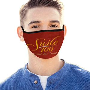 suite 100 burgundy Mouth Mask