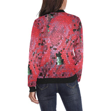 Load image into Gallery viewer, Rose Bouquet Flower Mosaic All Over Print Bomber Jacket for Women (Model H36)