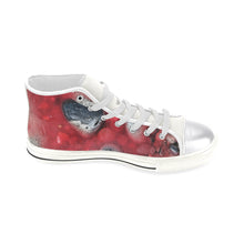 Load image into Gallery viewer, Puddle of Love Red Women&#39;s Classic High Top Canvas Shoes (Model 017)