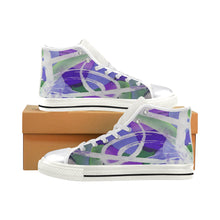 Load image into Gallery viewer, Abstract Circles Purple Women&#39;s Classic High Top Canvas Shoes (Model 017)