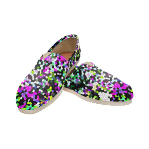 Holiday Paisley Purple Mosaic Unisex Classic Canvas Slip-On (Model 1206)