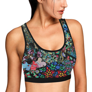 Holiday Paisley Women's All Over Print Sports Bra (Model T52)