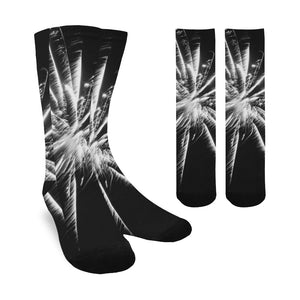 Fireworks Star Black and White Trouser Socks (For Men)