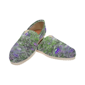 Jellyfish Blooms Purple Unisex Classic Canvas Slip-On (Model 1206)