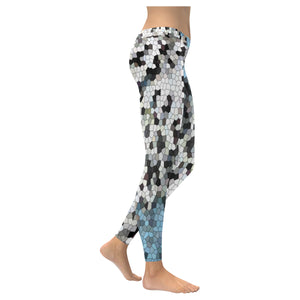 Mosaic Moss Low Rise Leggings (Invisible Stitch) (Model L05)