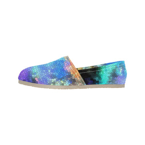 Splash of Color Negative Mosaic Unisex Classic Canvas Slip-On (Model 1206)