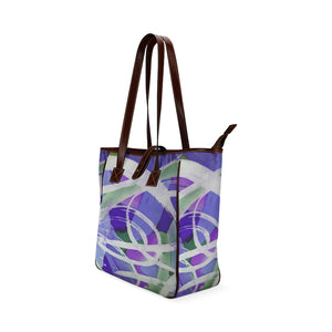 Abstract Circles Purple Classic Tote Bag (Model 1644)