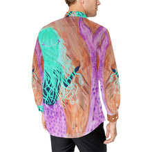 Load image into Gallery viewer, Mermaid MMZ Pink Men&#39;s All Over Print Casual Dress Shirt (Model T61)