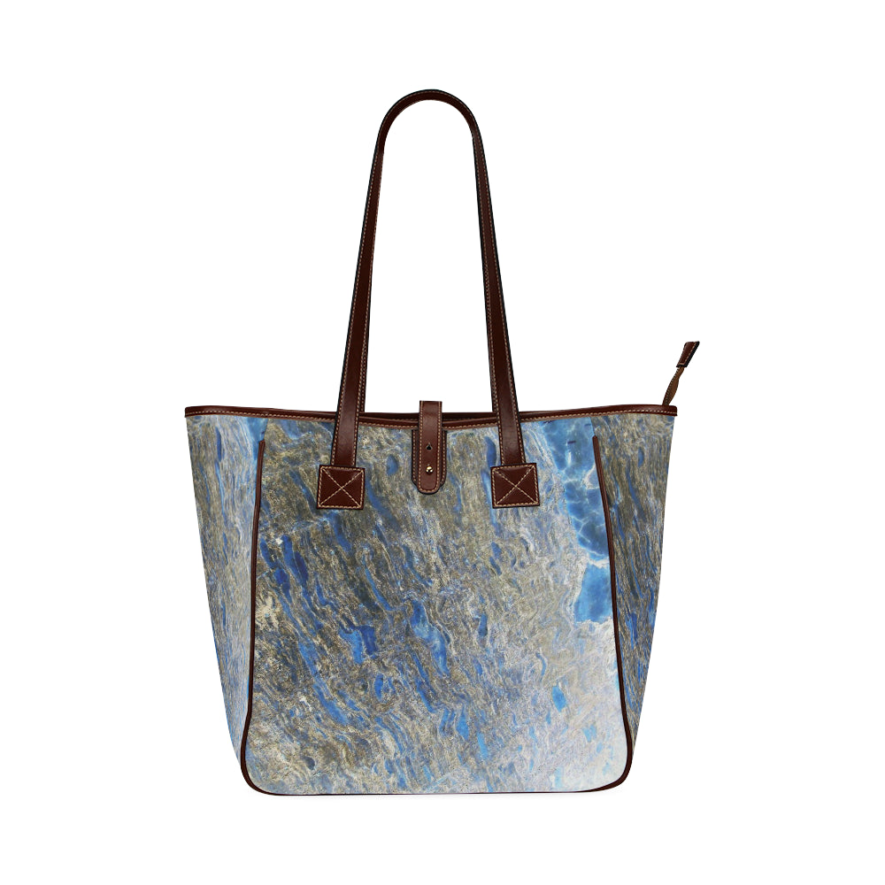 Marbled Abstract Negative Classic Tote Bag (Model 1644)