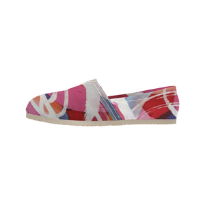 Abstract Circles Unisex Classic Canvas Slip-On (Model 1206)