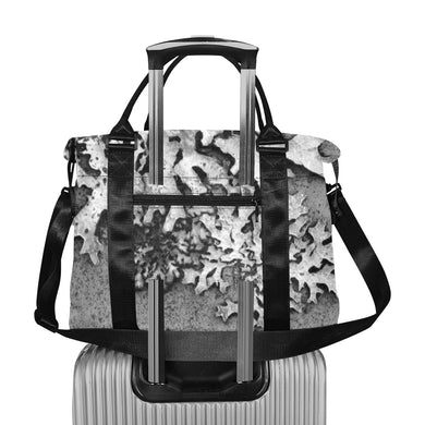 Moss Black and White Large Capacity Duffle Bag (Model 1715)