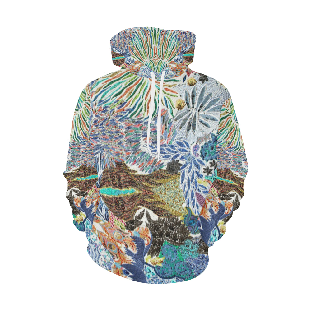 Pleasantly Paisley Negative All Over Print Hoodie for Men/Large Size (USA Size) (Model H13)