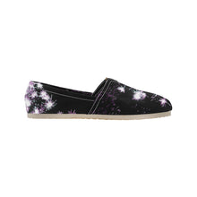 Load image into Gallery viewer, Fireworks Flowers Purple Unisex Classic Canvas Slip-On (Model 1206)