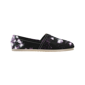 Fireworks Flowers Purple Unisex Classic Canvas Slip-On (Model 1206)