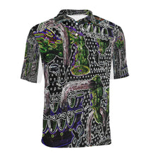 Load image into Gallery viewer, Complex Graffiti Glowing Men&#39;s All Over Print Polo Shirt (Model T55)