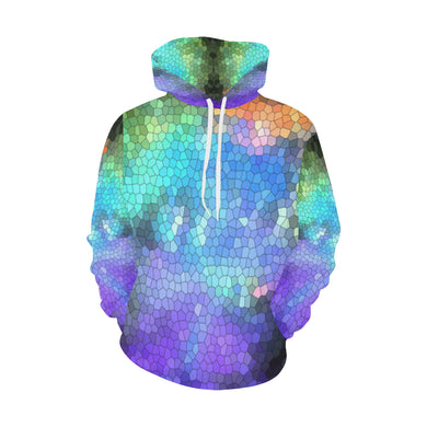 Splash of Color Negative Mosaic All Over Print Hoodie for Men/Large Size (USA Size) (Model H13)