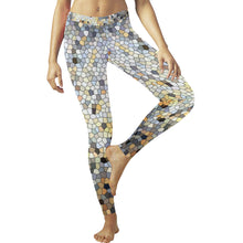 Load image into Gallery viewer, Marbled Abstract Mosaic Low Rise Leggings (Invisible Stitch) (Model L05)