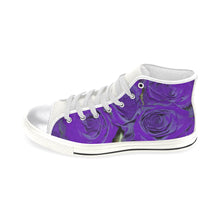 Load image into Gallery viewer, Rose Bouquet Flower Purple Women&#39;s Classic High Top Canvas Shoes (Model 017)