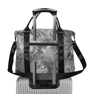 Graffiti Abstract Black and White Large Capacity Duffle Bag (Model 1715)