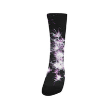 Load image into Gallery viewer, Fireworks Flowers Purple Trouser Socks (For Men)