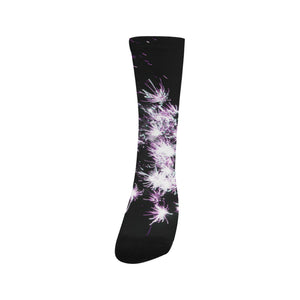 Fireworks Flowers Purple Trouser Socks (For Men)