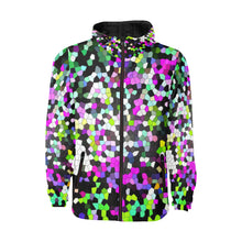 Load image into Gallery viewer, Holiday Paisley Purple Mosaic All Over Print Quilted Windbreaker for Men (Model H35)