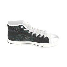 Load image into Gallery viewer, Fireworks Burst Glowing Men’s Classic High Top Canvas Shoes (Model 017)