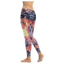 Load image into Gallery viewer, Molten Flames Mosaic Low Rise Leggings (Invisible Stitch) (Model L05)