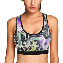 Load image into Gallery viewer, Complex Graffiti Negative Women&#39;s All Over Print Sports Bra (Model T52)