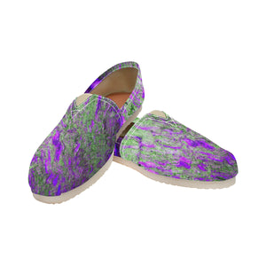 Marbled Abstract Purple Unisex Classic Canvas Slip-On (Model 1206)