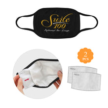 Load image into Gallery viewer, Suite 100 Black and Gold Mouth Mask (2 Filters Included) (Non-medical Products)