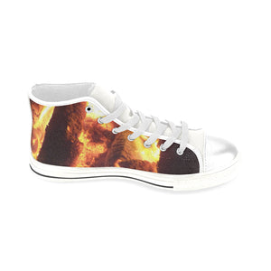 Sea of Flames Men’s Classic High Top Canvas Shoes (Model 017)