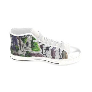 Complex Graffiti Men’s Classic High Top Canvas Shoes (Model 017)